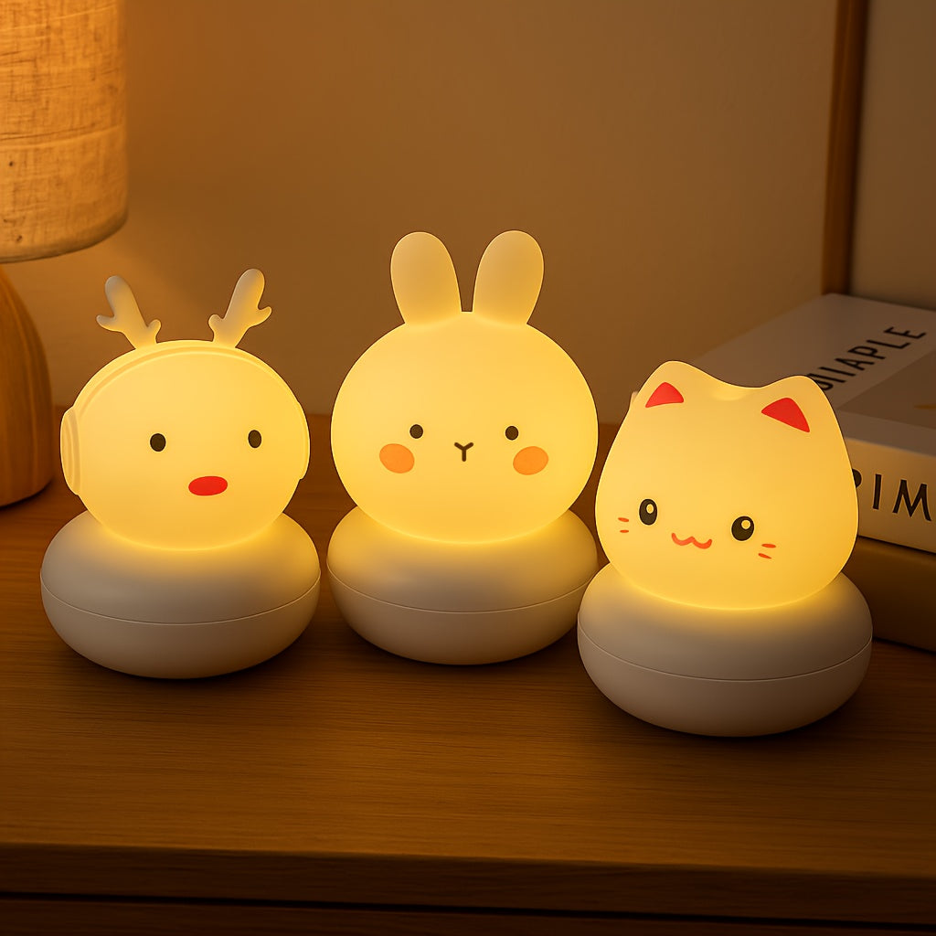 Night Light, Cute And Soft Light That Protects Eyes, Deer Night Light Strip Rechargeable Small Night Light, Suitable for Children, Ladies, Girls, Bedrooms, Bedside And Living Room