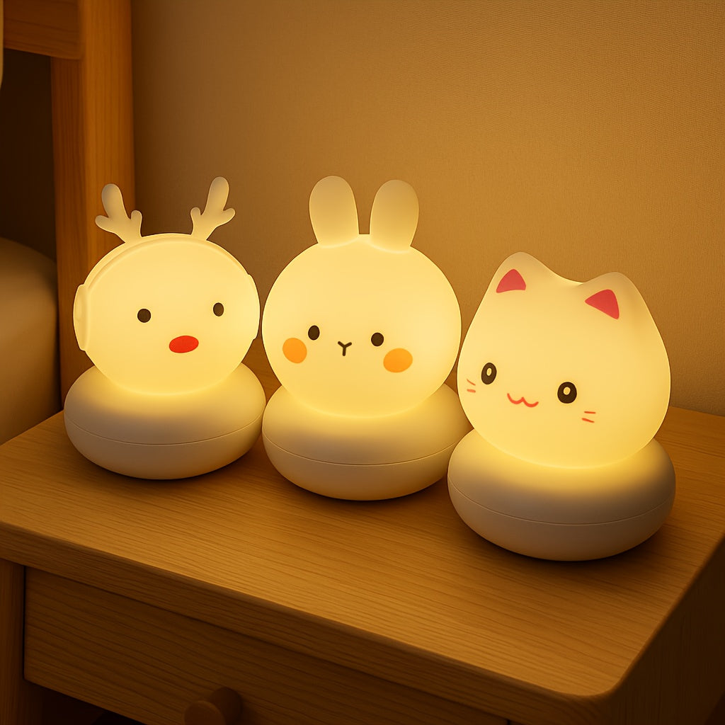Night Light, Cute And Soft Light That Protects Eyes, Deer Night Light Strip Rechargeable Small Night Light, Suitable for Children, Ladies, Girls, Bedrooms, Bedside And Living Room