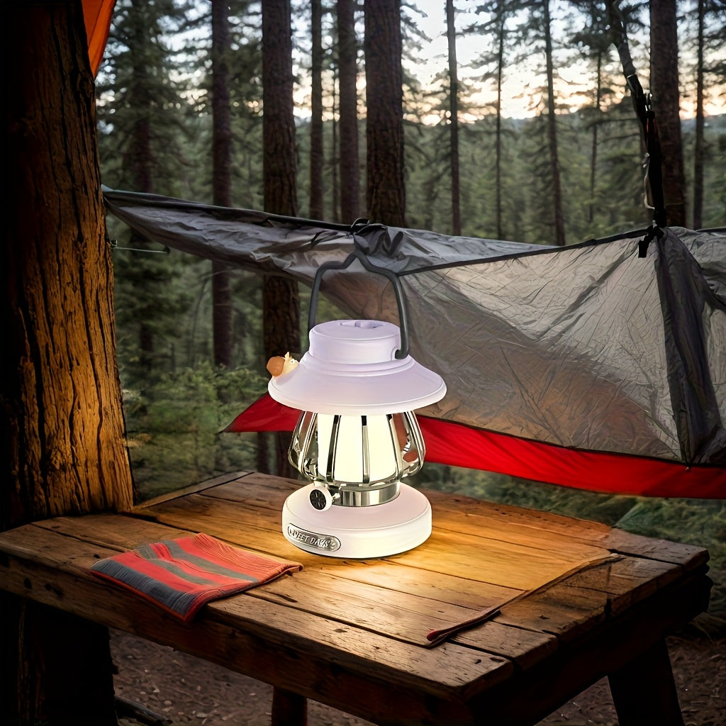A Snail-Themed Retro Night Light | USB-Rechargeable LED, Three-Level Dimmable, Portable with Hook, Four Colors Available, Creative Hand-Held Ambient Light