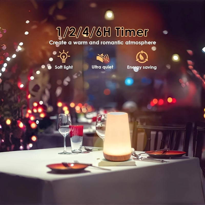 2pcs Christmas Lights LED Bedside Touch Table Lamp Compact Night Light, Portable Desktop Edge Lamp with 13 RGB Colors, Suitable for Bedroom\u002FDining Table\u002FHallway\u002FLiving Room.