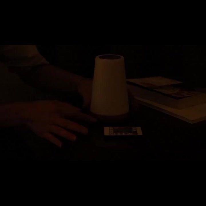 2pcs Christmas Lights LED Bedside Touch Table Lamp Compact Night Light, Portable Desktop Edge Lamp with 13 RGB Colors, Suitable for Bedroom\u002FDining Table\u002FHallway\u002FLiving Room.