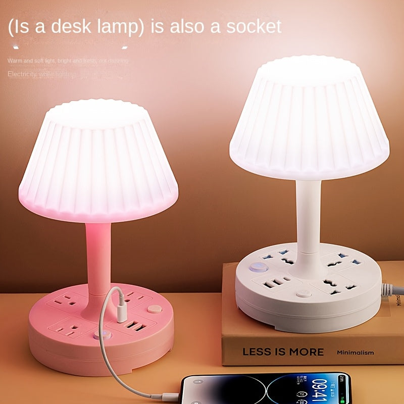 Socket Wiring Board, Multifunctional Wiring Board, Socket Eye Protection Desk Lamp, Reading And Learning Desk Lamp, Bedroom Bedside Integrated Type With Socket, Multifunctional Porous USB Plug-in Desk Lamp, Desk Top Type Lamp, Dormitory LED