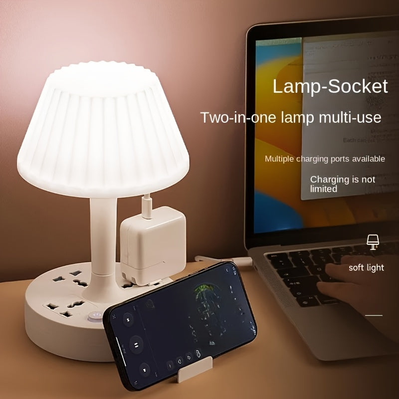 Socket Wiring Board, Multifunctional Wiring Board, Socket Eye Protection Desk Lamp, Reading And Learning Desk Lamp, Bedroom Bedside Integrated Type With Socket, Multifunctional Porous USB Plug-in Desk Lamp, Desk Top Type Lamp, Dormitory LED