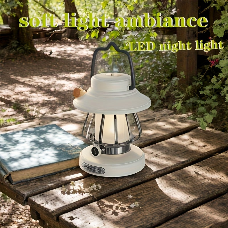 A Snail-Themed Retro Night Light | USB-Rechargeable LED, Three-Level Dimmable, Portable with Hook, Four Colors Available, Creative Hand-Held Ambient Light