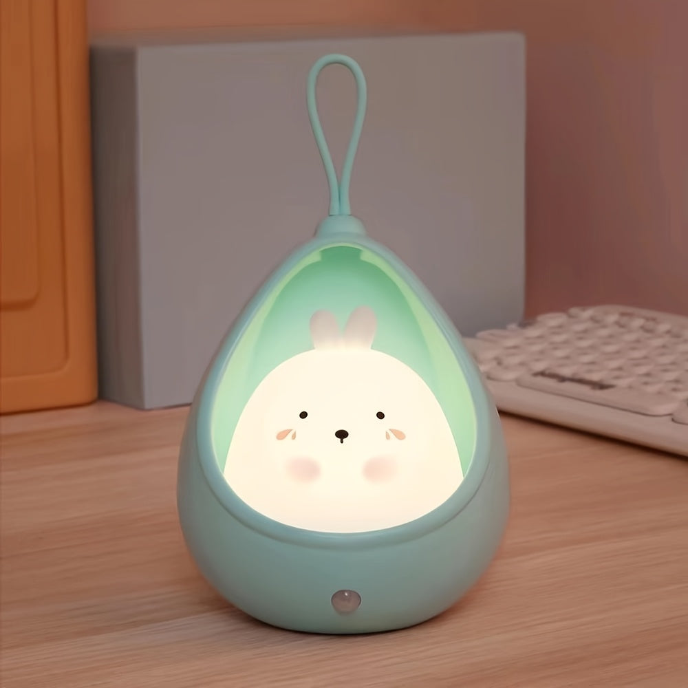 Adorable Animal-Shaped LED Desk Lamp with a Warm Light, Featuring a Motion Sensor And USB Charging, Perfect As a Gift for a Bedroom