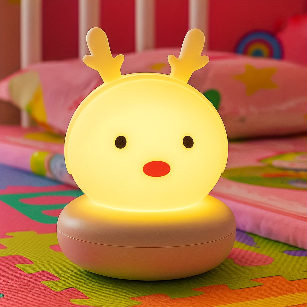Night Light, Cute And Soft Light That Protects Eyes, Deer Night Light Strip Rechargeable Small Night Light, Suitable for Children, Ladies, Girls, Bedrooms, Bedside And Living Room