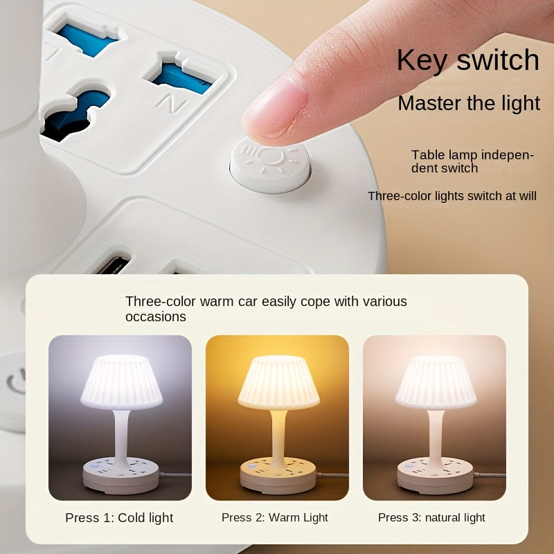 Socket Wiring Board, Multifunctional Wiring Board, Socket Eye Protection Desk Lamp, Reading And Learning Desk Lamp, Bedroom Bedside Integrated Type With Socket, Multifunctional Porous USB Plug-in Desk Lamp, Desk Top Type Lamp, Dormitory LED